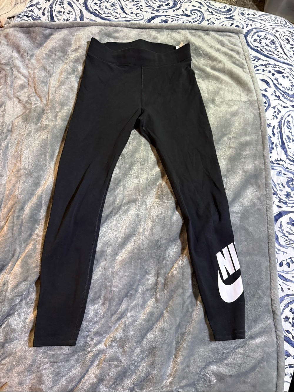 Nike Black Leggings with White Logo